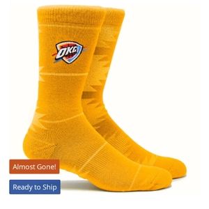 NWT 🏀 OKC Thunder Crew Socks size Large